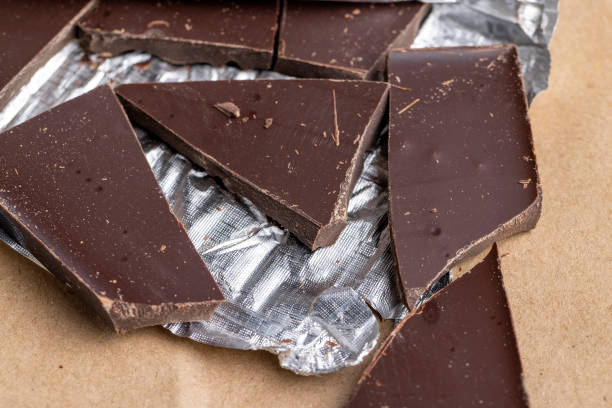 istock A broken chocolate bar in a paper and foil package 1495953338