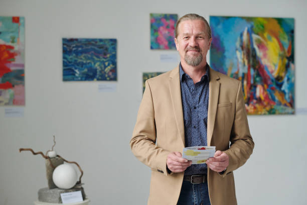 istock Man visiting gallery of modern art 1495954931