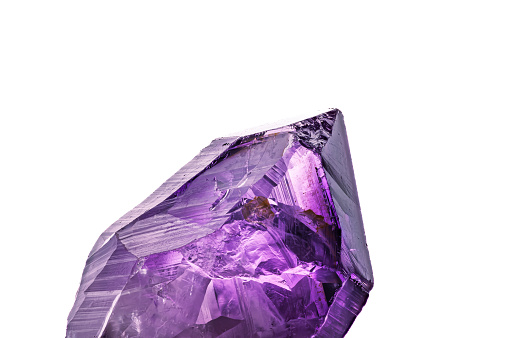 Amethyst on white background.