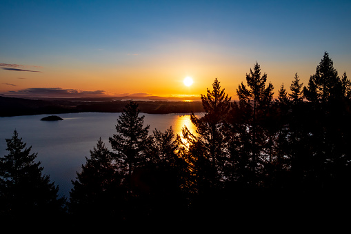 Sunrise along the shores of southern Vancouver Island