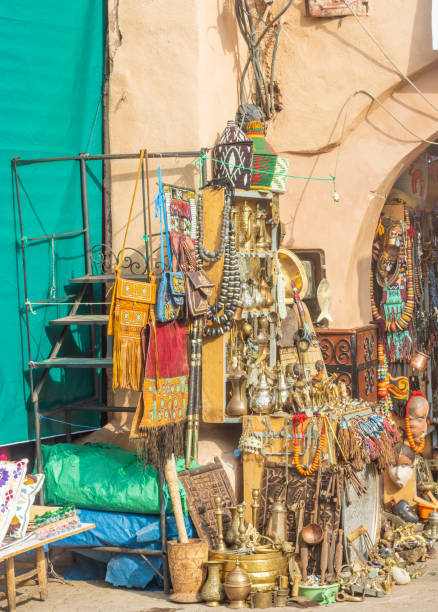 istock Grand Souk at Medina District in Marrakesh, Morocco 1495964807