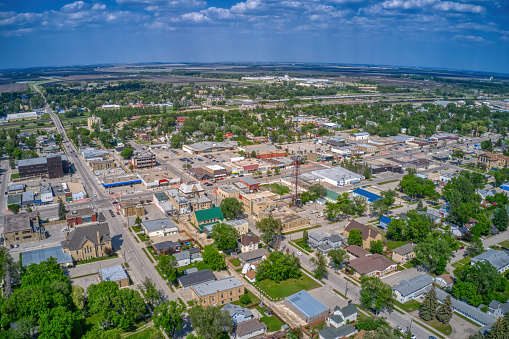 Aerial View of Portage la Prairie, Manitoba during Summer