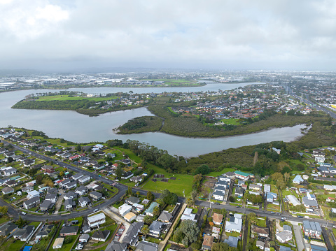 Real estate background. Homes in Auckland, New Zealand
