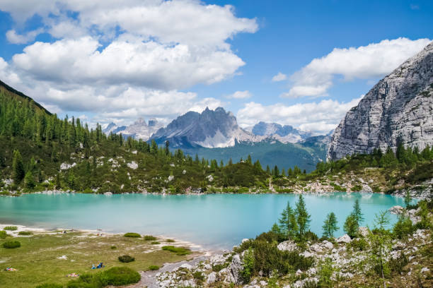 istock High altitude, beautiful lake in the Italian Dolomites. 1495983382