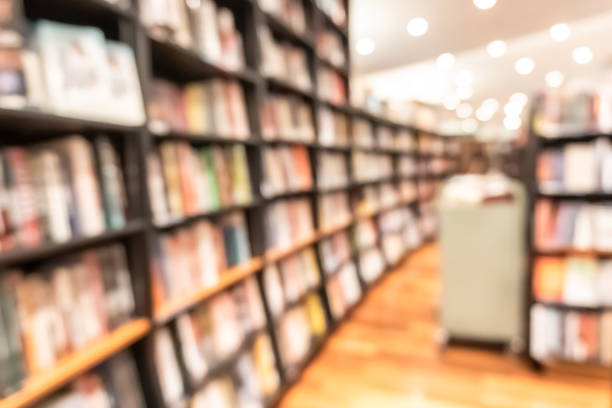 istock Blur book store or school library blurred background or blurry study class room, education interior with books on bookshelves in classroom aisle for students and teacher academic learning institution 1495985140