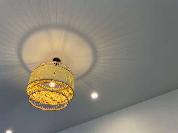istock Deco lamp hanging in cafe of Thailand.background space using put text and document 1495991461