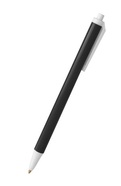 istock Black pen isolated on a white background. Nice pen mock up for corporate busines identity presentation. 1495995760