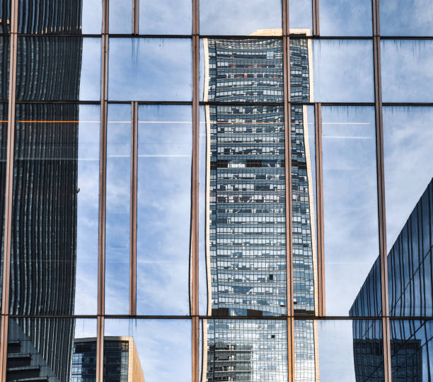 istock Abstract geometric pattern of urban buildings 1495995797