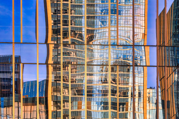 istock Abstract geometric pattern of urban buildings 1495995989