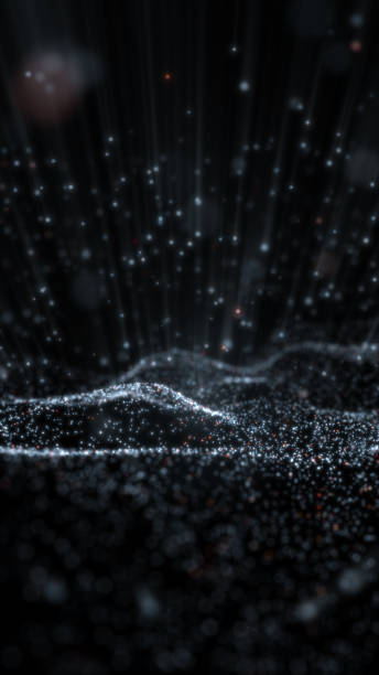 istock VERTICAL, Glitter light blue particles stage and light shine, isolated transparent background. 1495999433