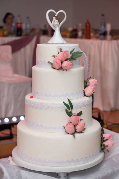 istock wedding cake decorated with flowers 1496000385
