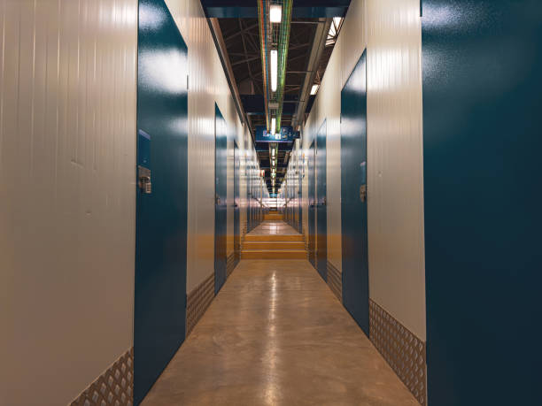 istock Image of a hallway with blue doors in Portugal 1496001695