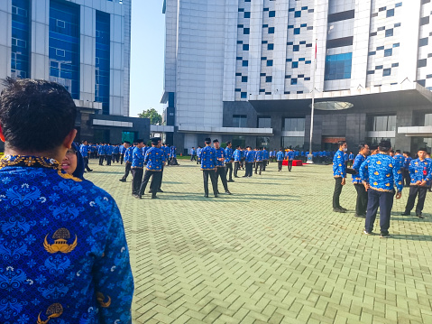 Jakarta, 2023 - Civil servants or PNS are preparing to carry out the ceremony