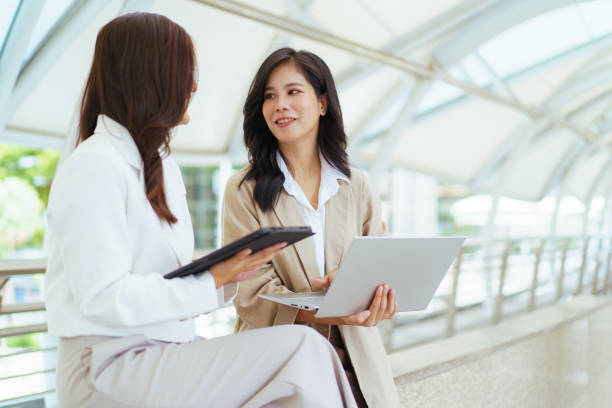 istock Businesswomen in city. 1496002541