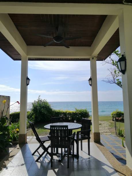 istock Borneo beach villa with a beautiful seascape on summer 1496006584