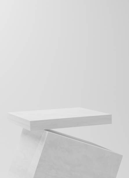 istock 3d background products Show pedestal scenes with geometric platforms white background. with podium. Stand to display cosmetic products on stage. 3d render, 3d illustration 1496006774