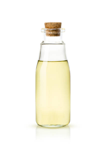 Bottle of oil isolated on white