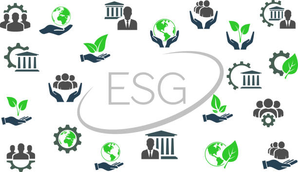 Set of ESG concept vector icons - Environmental, Social and Governance Set of ESG concept icons - Environmental, Social and Governance dedication industry stock illustrations