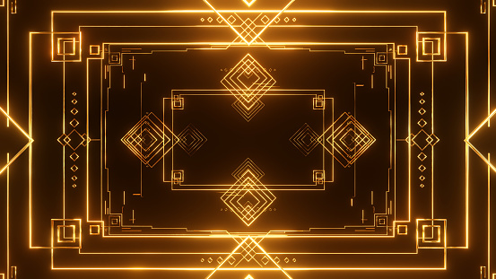 Golden Art Deco Background