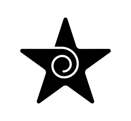 Starfish black filled vector icon with clean lines and minimalist design, universally applicable across various industries and contexts.