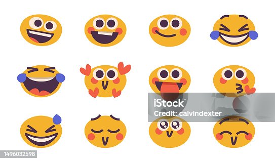 istock Emoticons happy collection 1496032598