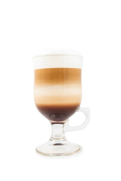 istock A Frothy Latte in a Glass isolated on white background 1496036043