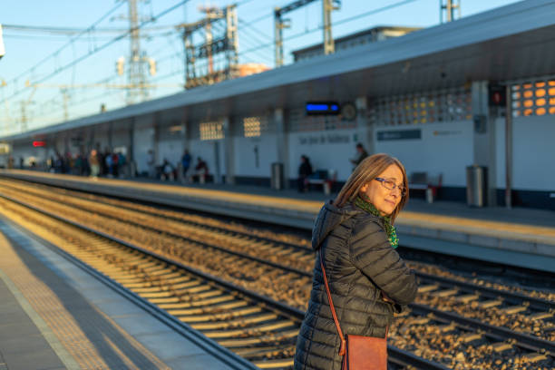 istock Waiting for the train at the sunset 1496041230