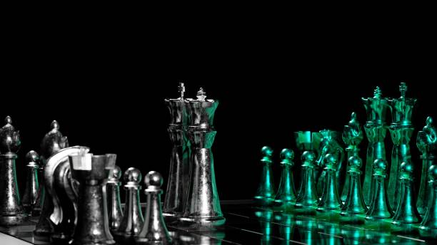 istock Game of chess. Figures on chessboard. 1496041402