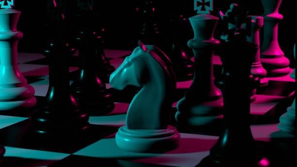 istock Game of chess. Figures on chessboard. 1496041427
