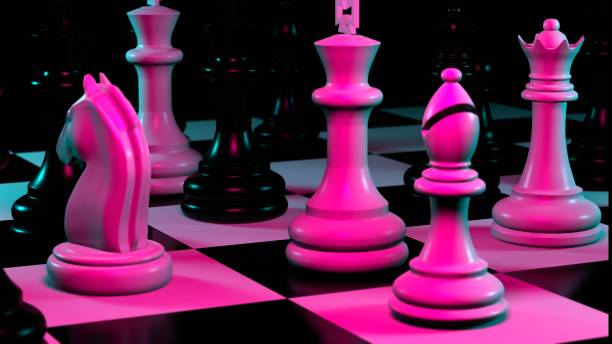 istock Game of chess. Figures on chessboard. 1496041434