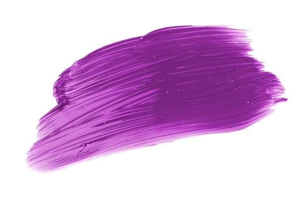 istock Pink brush stroke paiting over isolated background, canvas watercolor texture 1496046957