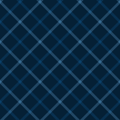 Check plaid seamless pattern. Fashion Tartan pixel texture background. Colored wallpaper checkered. Printing on fabric, shirt, textile, curtain, tablecloth. Vector.