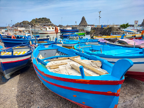 Boats in the harbor of Aci Trezza