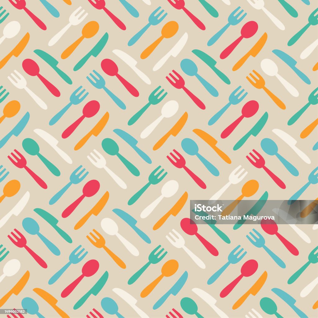Kitchen Service Pattern Seamless Kitchen Pattern Stock Illustration - Download Image Now ...