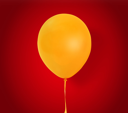 Yellow balloon on red background wallpaper