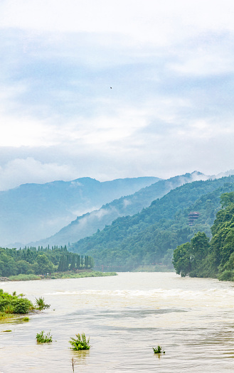 World famous water conservancy project, Dujiangyan, Sichuan, China
