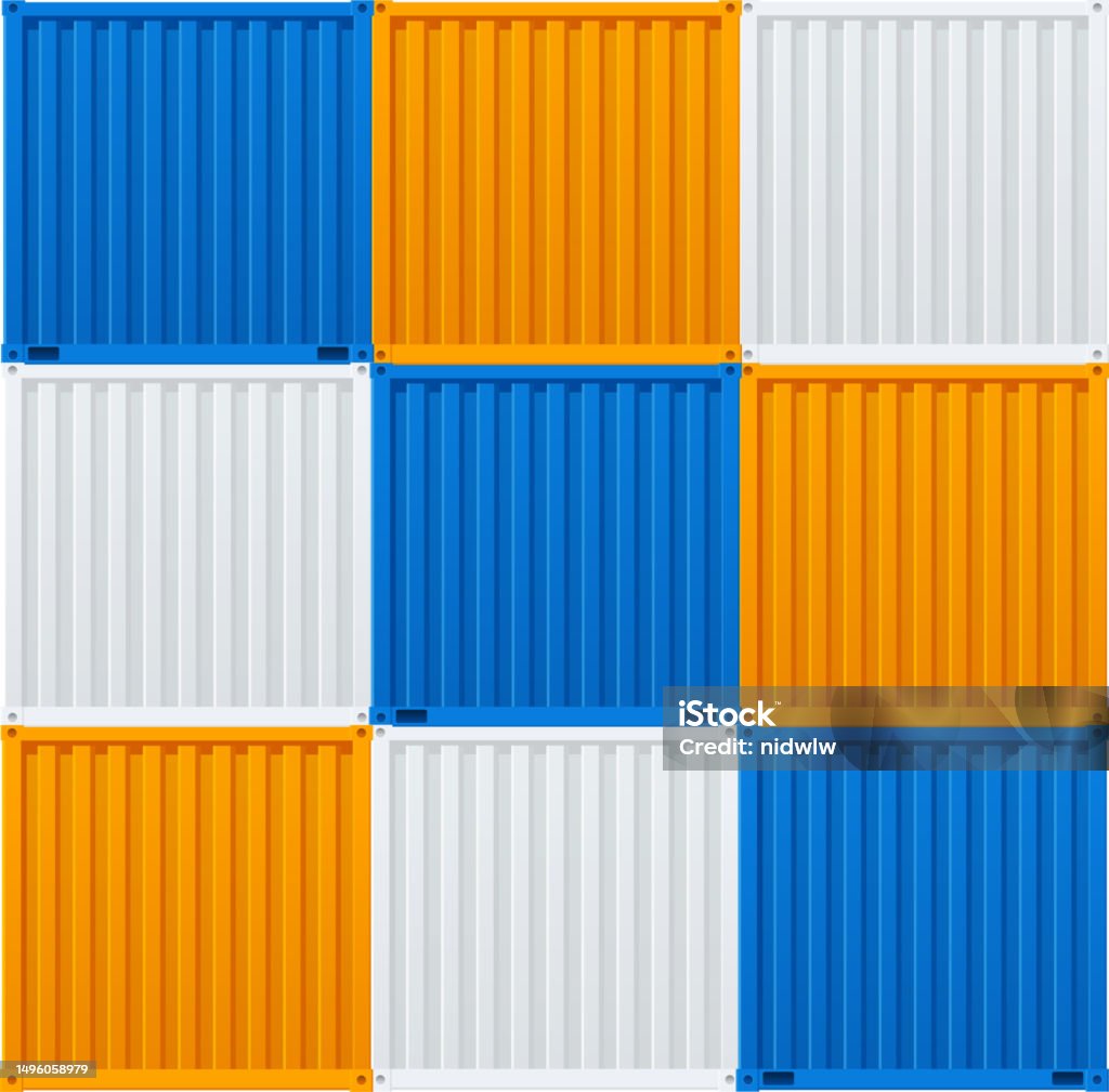 Container Pattern Background Shipping Cargo Containers Background Card Pattern Vector Stock ...