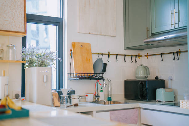 istock Cozy Kitchen Island Counter in small apartment 1496059452