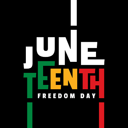 Juneteenth Freedom Day Design Simple Typography For Banner Event African American History And Heritage
