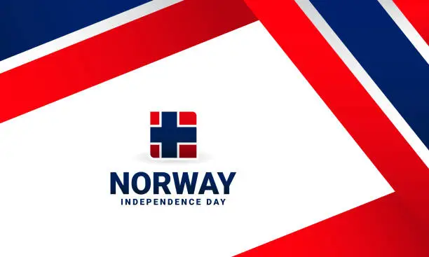 Vector illustration of Norway Independence day event celebrate