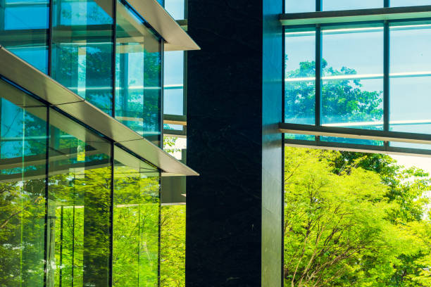 istock Eco-friendly building in the modern city. 1496068258