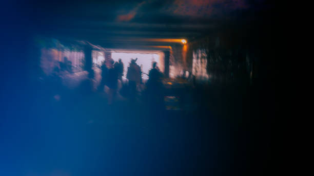istock Pedestrians in the underpass, blurred background. 1496072534