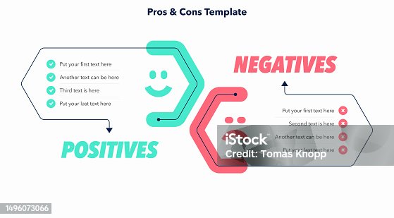 istock Pros and cons diagram with place for your content 1496073066