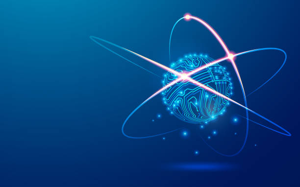 전기아톰 - atom nuclear energy physics science stock illustrations