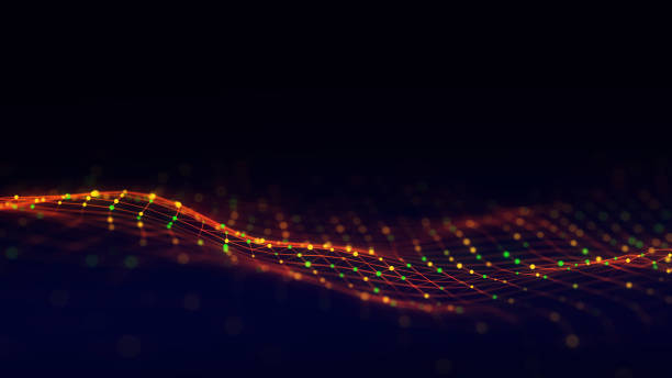 istock Digital technology wave. Dark cyberspace with motion dots and lines. Futuristic digital background. Big data analytics. 3d rendering. 1496078162