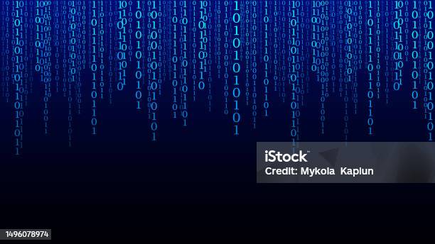 Matrix Background Cyber Security With Binary Code Rapidly Falling ...