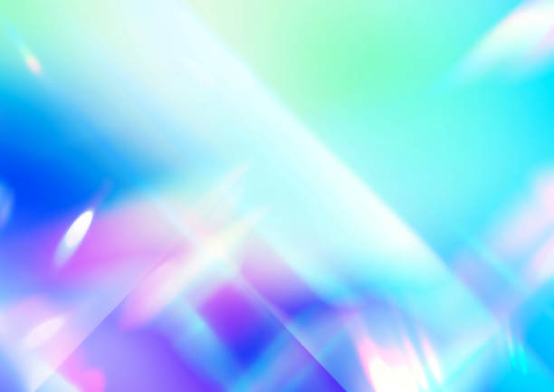 Abstract bokeh background of colorful glowing lights with soft focus in bright sunlight