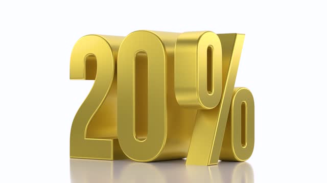 Sale of special offers. Discount with the number 20 And Percentage Sign.