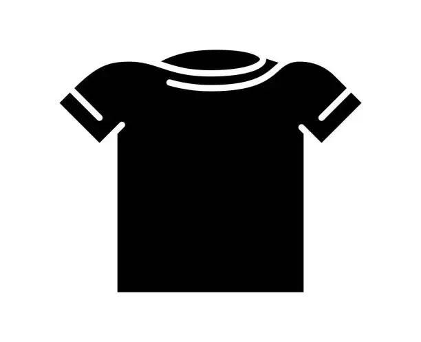 Vector illustration of Clothing Black Filled Vector Icon