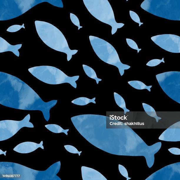 Fish Group Simple Fish Group Pattern Stock Illustration - Download Image Now - Abstract ...